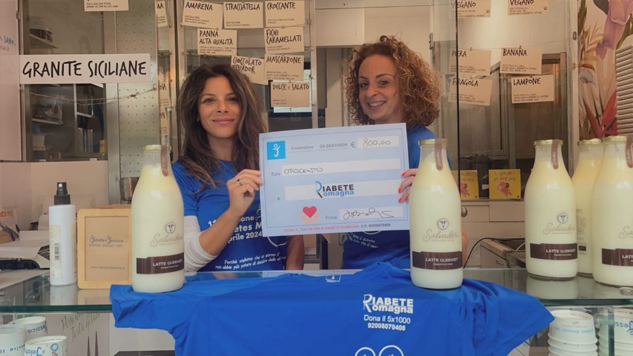 “Il gelato di Jessica” dona 800 euro all’Associazione Diabete Romagna